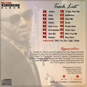 Mr Kynd - KINDNESS ALBUM [Back]